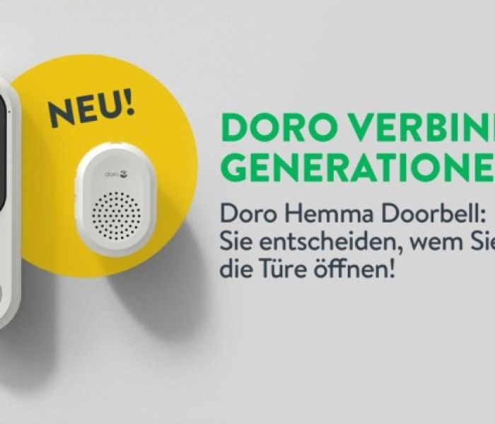 Mehr Sicherheit und Komfort mit der Hemma Doorbell (Foto: Doro AB)